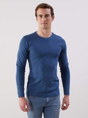 Lc Waikiki Yeni Sezon Bisiklet Yaka Basic Uzun Kollu Erkek Tişört