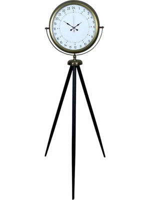 ForWhat Büro Ev Ofis Hediyesi Için 24 Saat Kadranlı Eskitme Üç Ayaklı Dekoratif Saat
