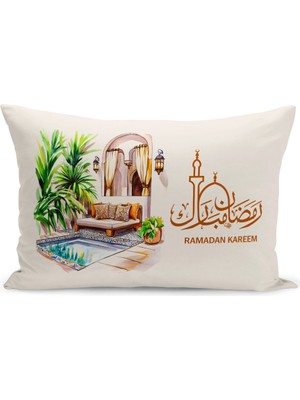 Bertille Home Ramazan Serisi Çift Tarafı Dijital Baskılı Kırlent Kılıfı (Ramadan Cushion Cover)