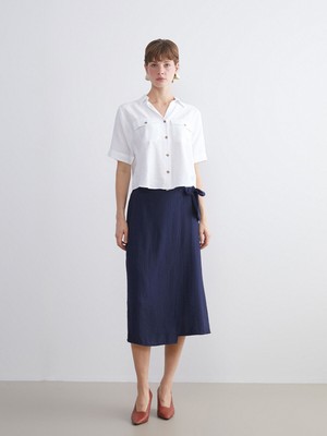 Lc Waikiki Yeni Sezon Beli Bağlamalı Saten Etek