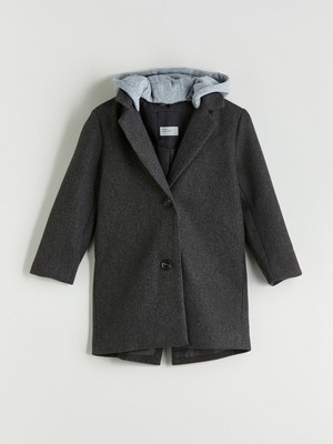 Lc Waikiki Yeni Sezon Kapüşonlu Kız Çocuk Kaşe Kaban