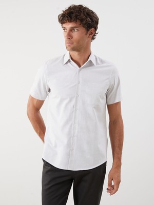Lc Waikiki Yeni Sezon Regular Fit Kısa Kollu Ekose Armürlü Erkek Gömlek