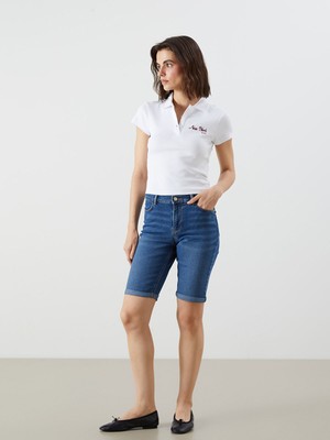 Lc Waikiki Yeni Sezon Dar Fit Kadın Jean Şort