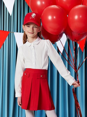 Lc Waikiki Yeni Sezon Dantel Detaylı Kız Çocuk Gömlek