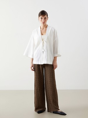 Lc Waikiki Yeni Sezon Beli Lastikli Dokulu Kadın Pantolon