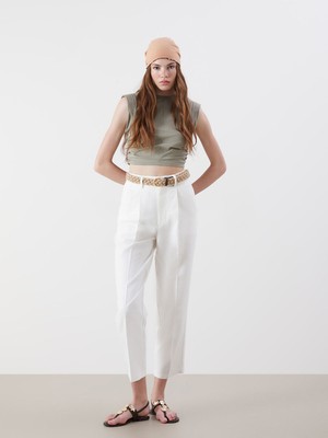 Lc Waikiki Yeni Sezon Beli Kemerli Havuç Kesim Kadın Pantolon