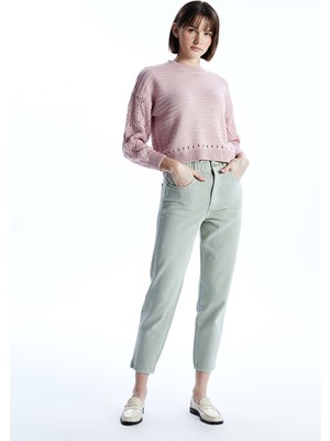 Lc Waikiki Yeni Sezon Beli Lastikli Slouchy Fit Kadın Jean Pantolon