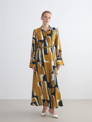 Lc Waikiki Yeni Sezon Desenli Gömlek Elbise