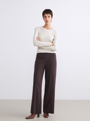 Lc Waikiki Yeni Sezon Beli Lastikli Geniş Paça Kadın Pantolon