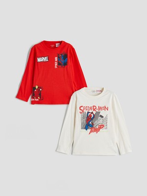Lc Waikiki Yeni Sezon Spider-Man Baskılı Erkek Çocuk Tişört 2'li