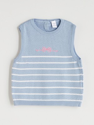 Lc Waikiki Yeni Sezon Kurdele Detaylı Çizgili Kız Çocuk Süveter