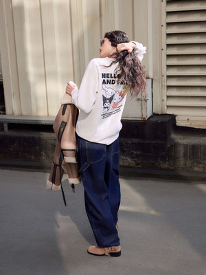 Lc Waikiki Yeni Sezon Hello Kitty Baskılı Oversize Kadın Kalın Sweatshirt