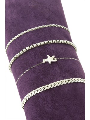 Bijuteri Net 4 Adet Deniz Yıldız Zincir Bileklik