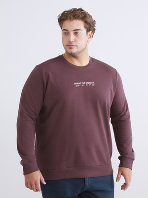 Lc Waikiki Yeni Sezon Bisiklet Yaka Baskılı Erkek Sweatshirt