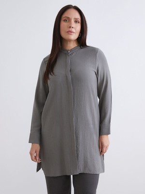 Lc Waikiki Yeni Sezon Hakim Yaka Dokulu Kadın Gömlek Tunik