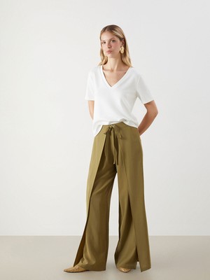 Lc Waikiki Yeni Sezon Beli Lastikli Geniş Paça Kadın Pantolon