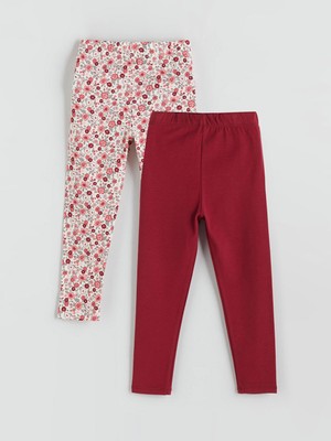 Lc Waikiki Yeni Sezon Beli Lastikli Kız Çocuk Tayt 2'li