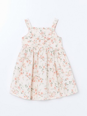 Lc Waikiki Yeni Sezon Kare Yaka Puantiye Kız Çocuk Elbise