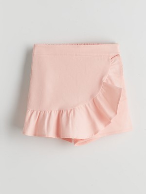 Lc Waikiki Yeni Sezon Beli Lastikli Fırfırlı Kız Çocuk Şort Etek