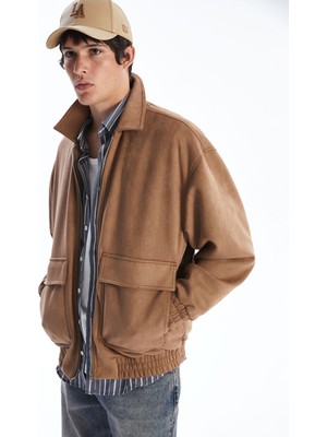 Lc Waikiki Yeni Sezon Rahat Kalıp Gömlek Yaka Süet Erkek Mont