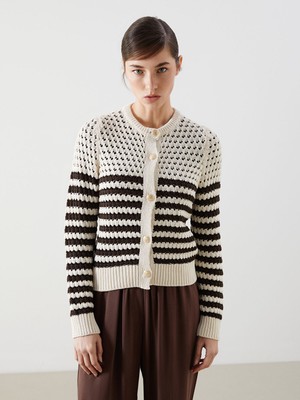 Lc Waikiki Yeni Sezon Bisiklet Yaka Ajurlu Kadın Triko Hırka