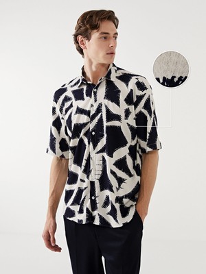 Lc Waikiki Yeni Sezon Regular Fit Kısa Kollu Desenli Erkek Gömlek