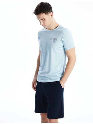 Lc Waikiki Yeni Sezon Bisiklet Yaka Kısa Kollu Baskılı Erkek Tişört