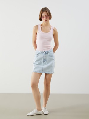 Lc Waikiki Yeni Sezon Dar Fit Mini Jean Etek