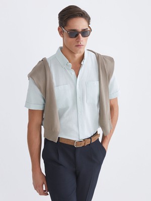 Lc Waikiki Yeni Sezon Regular Fit Kısa Kollu Erkek Dokulu Gömlek