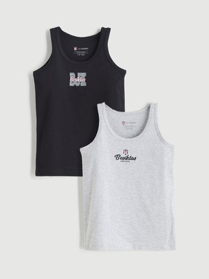 Lc Waikiki Yeni Sezon Bisiklet Yaka Beşiktaş Baskılı Erkek Çocuk Atlet 2'li