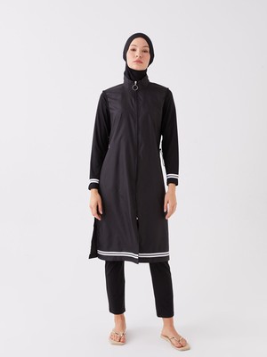 Lc Waikiki Yeni Sezon Dik Yaka Düz Uzun Kollu Kadın Tesettür Mayo Takımı