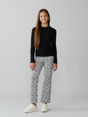 Lc Waikiki Yeni Sezon Çiçekli Ispanyol Paça Kız Çocuk Tayt 2'li