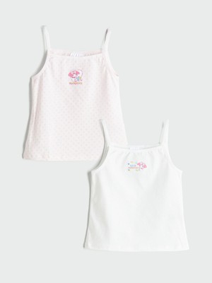 Lc Waikiki Yeni Sezon Kare Yaka Hello Kitty Baskılı Kız Çocuk Atlet 2'li