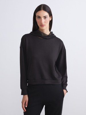 Lc Waikiki Yeni Sezon Tül Detaylı Kadın Hoodie