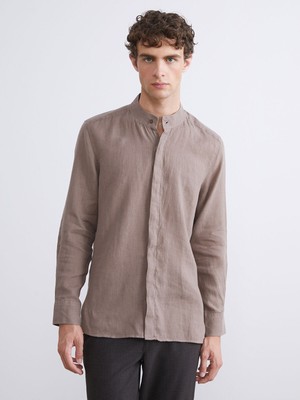 Lc Waikiki Yeni Sezon Regular Fit Uzun Kollu %100 Keten Erkek Gömlek