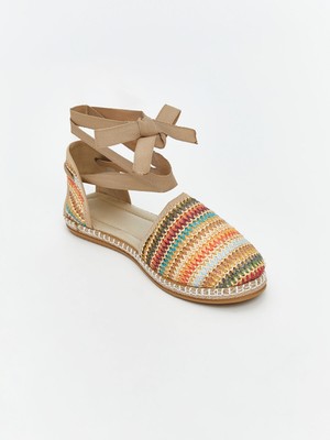 Lc Waikiki Yeni Sezon Bilekten Bağlamalı Kadın Hasır Sandalet