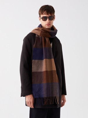 Lc Waikiki Yeni Sezon Püskül Detaylı Ekose Erkek Atkı