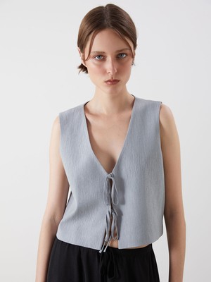 Lc Waikiki Yeni Sezon V Yaka Dokulu Kadın Klasik Yelek