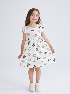 Lc Waikiki Yeni Sezon Hello Kitty Baskılı Kız Çocuk Penye Elbise