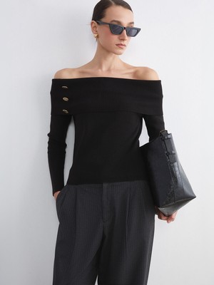 Lc Waikiki Yeni Sezon Kayık Yaka Kadın Triko Kazak