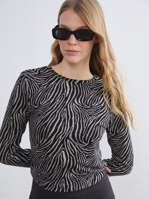 Lc Waikiki Yeni Sezon Bisiklet Yaka Desenli Bluz