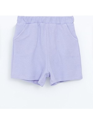 Lc Waikiki Yeni Sezon Beli Lastikli Dokulu Kız Çocuk Şort