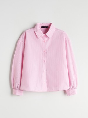 Lc Waikiki Yeni Sezon Basic Uzun Kollu Kız Çocuk Gömlek