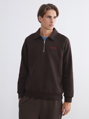 Lc Waikiki Yeni Sezon Polo Yaka Erkek Kalın Sweatshirt