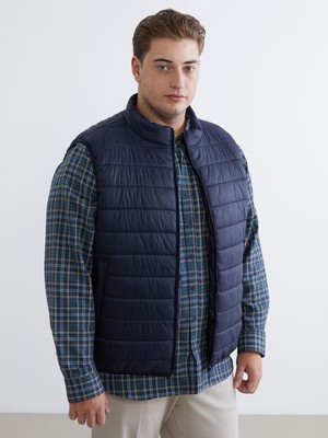 Lc Waikiki Yeni Sezon Büyük Beden Standart Kalıp Dik Yaka Erkek Şişme Yelek