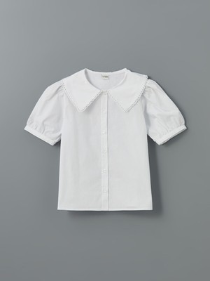 Lc Waikiki Yeni Sezon Regular Fit Poplin Pencere Işlemeli Kız Çocuk Gömlek