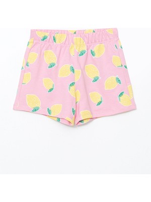 Lc Waikiki Yeni Sezon Limon Baskılı Kız Çocuk Şort