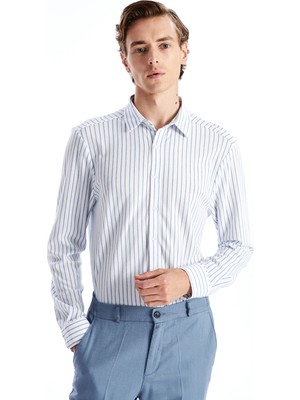 Lc Waikiki Yeni Sezon Slim Fit Uzun Kollu Çizgili Erkek Gömlek