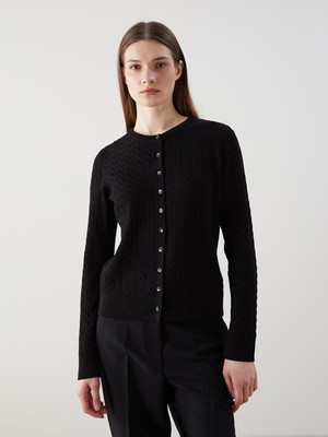 Lc Waikiki Yeni Sezon Bisiklet Yaka Kendinden Desenli Kadın Triko Hırka