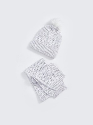 Lc Waikiki Yeni Sezon Ponpon Detaylı Kız Çocuk Atkı ve Bere